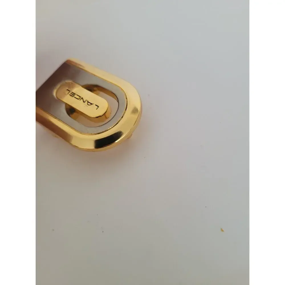 Lancel Paris‎ Vintage Belt Buckle Replacement Gold Silver Tone Slim 1
